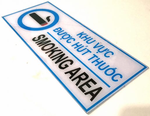 bảng báo khu vực được hút thuốc