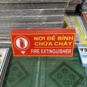 Bảng nơi để bình chữa cháy mica