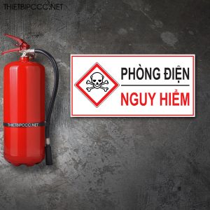 Bảng báo khu vực phòng điện nguy hiểm