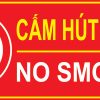 bảng cấm hút thuốc mica
