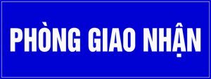 Bảng mica phòng giao nhận
