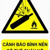 Bảng mica cảnh báo bình nén có thể cháy nổ
