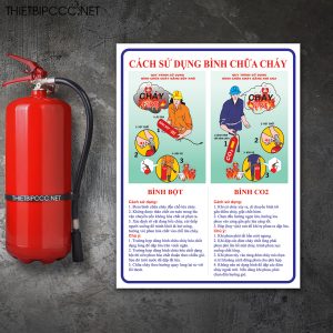Bảng mica hướng dẫn sử dụng bình chữa cháy