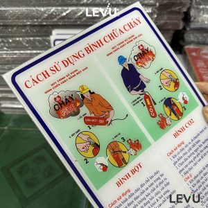 Bảng mica hướng dẫn sử dụng bình chữa cháy