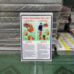 Bảng mica hướng dẫn sử dụng bình chữa cháy