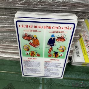 Bảng mica hướng dẫn sử dụng bình chữa cháy