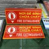 Biển báo nơi để bình chữa cháy mica
