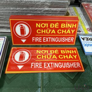 Biển báo nơi để bình chữa cháy mica