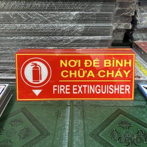Biển báo nơi để bình chữa cháy mica