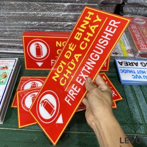 Biển báo nơi để bình chữa cháy mica