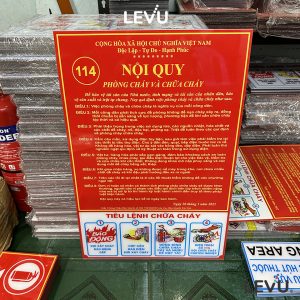 Bảng nội quy PCCC + tiêu lệnh chữa cháy chung