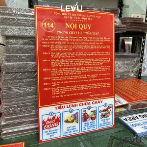 Bảng nội quy PCCC + tiêu lệnh chữa cháy chung