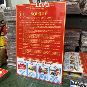 Bảng nội quy PCCC + tiêu lệnh chữa cháy chung