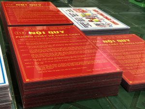 Bảng mica nội quy phòng cháy chữa cháy