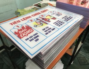 Bảng mica tiêu lệnh phòng cháy chữa cháy