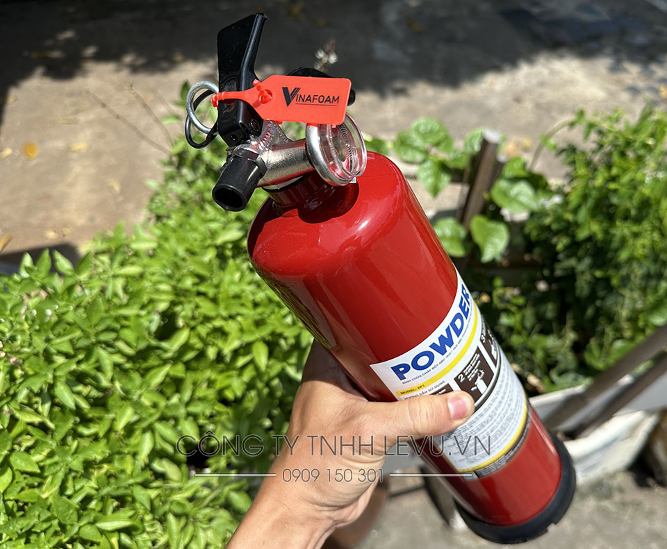 Bình chữa cháy mini 1kg bột ABC V1P Vinafoam Việt Nam