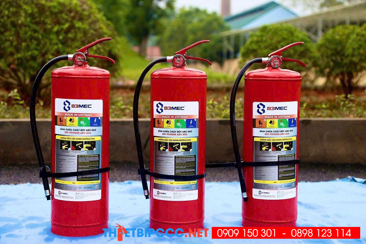 Bình chữa cháy bột ABC 83Mec tại thiết bị pccc Levu