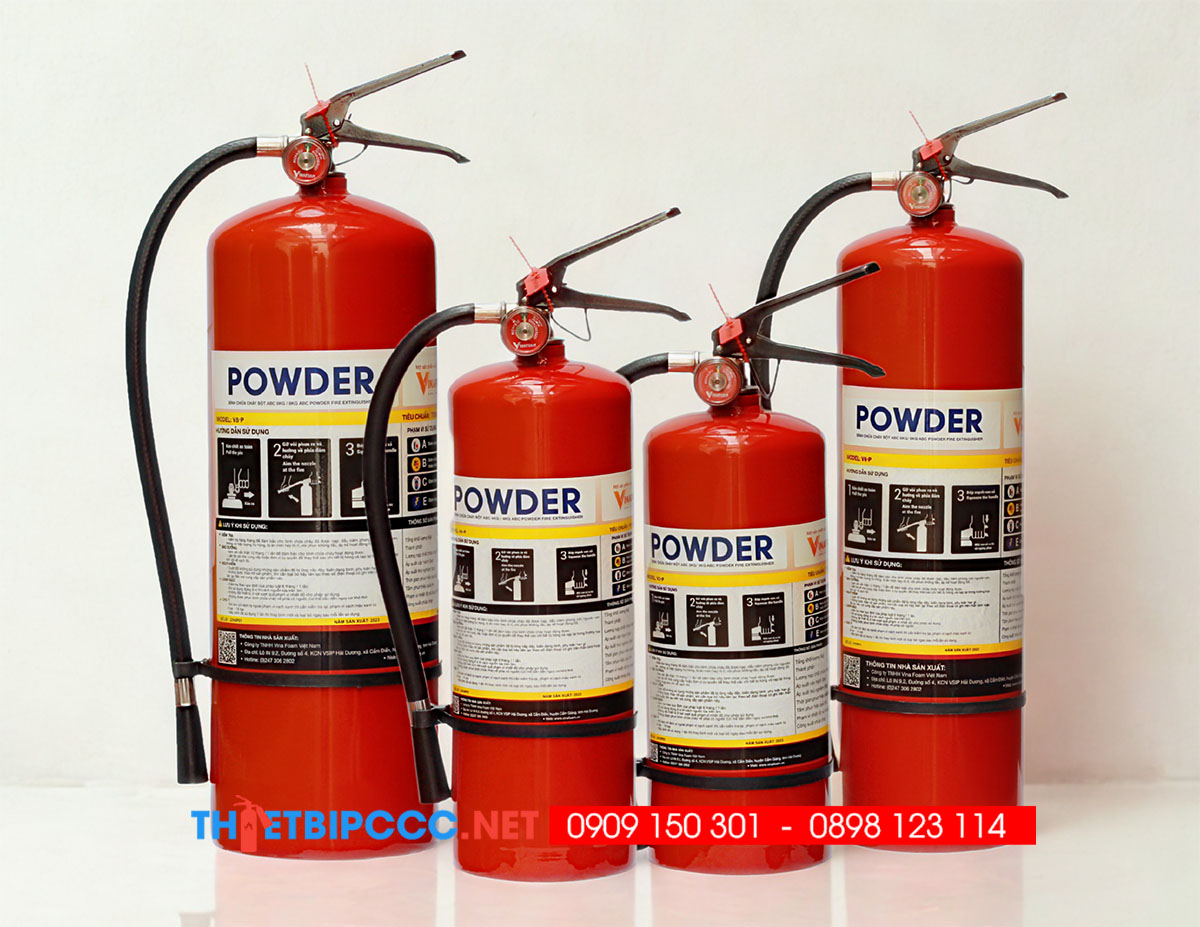Bình chữa cháy bột ABC Vinafoam tại thiết bị pccc Levu