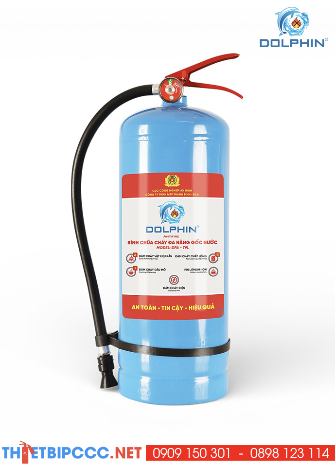 Bình chữa cháy gốc nước 9 lít Dolphin DPA-T9L