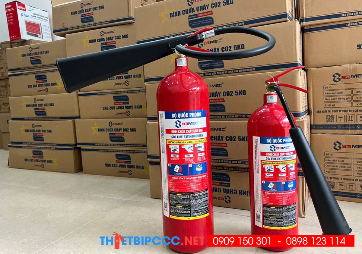 Bình chữa cháy khí CO2 83Mec chính hãng tại thiết bị pccc Levu