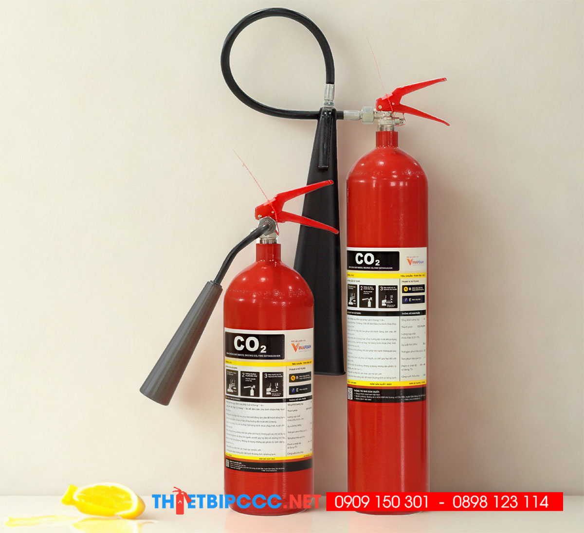 Bảng giá 8 Mẫu bình chữa cháy khí CO2 chính hãng có tem kiểm định pccc