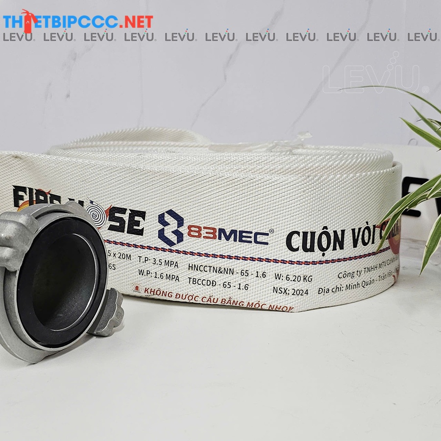 Cuộn vòi chữa cháy DN65 20m 16bar 83Mec CV65-20/16