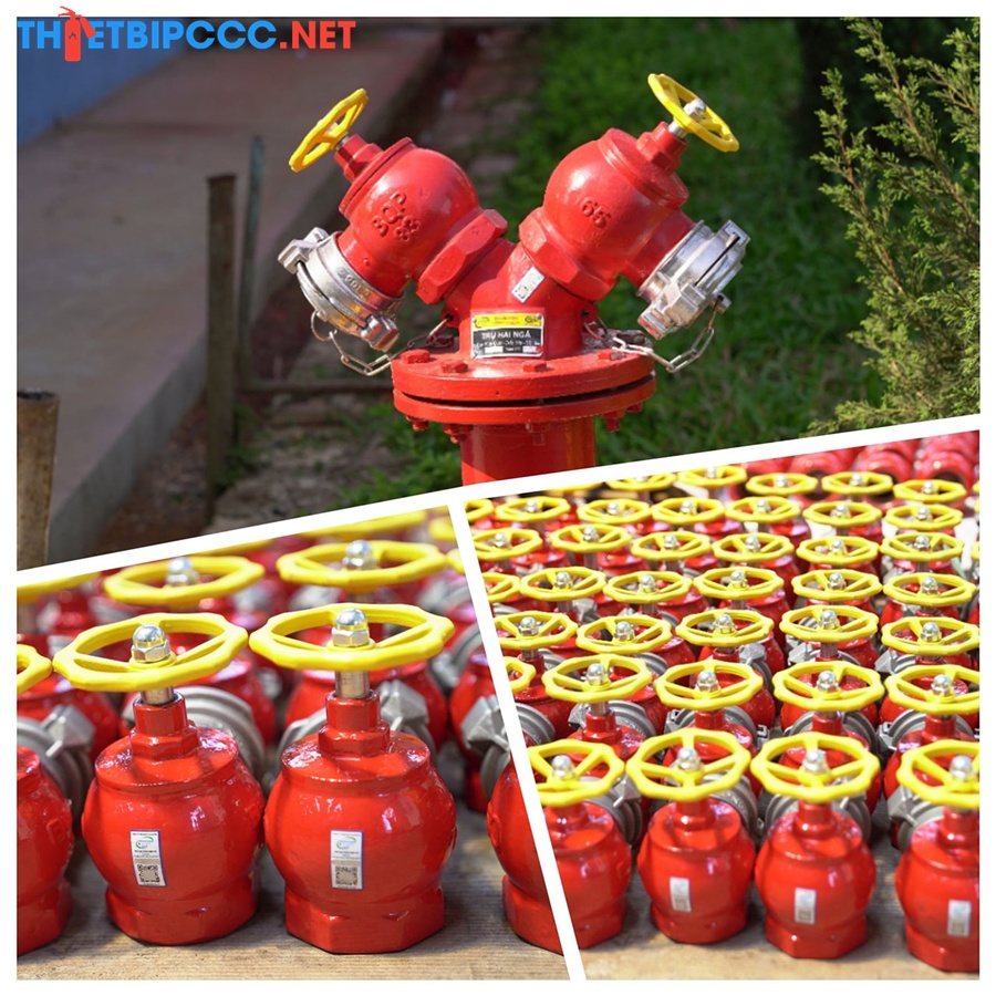 Đầu trụ chữa cháy đôi 2 cửa van D65 83Mec