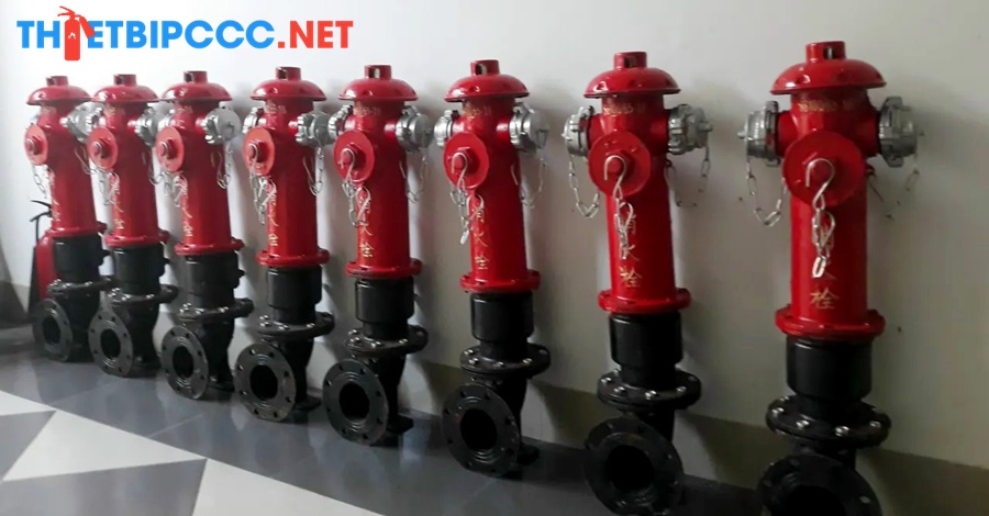 Trụ cấp nước chữa cháy ngoài trời Trung Quốc 3 cửa