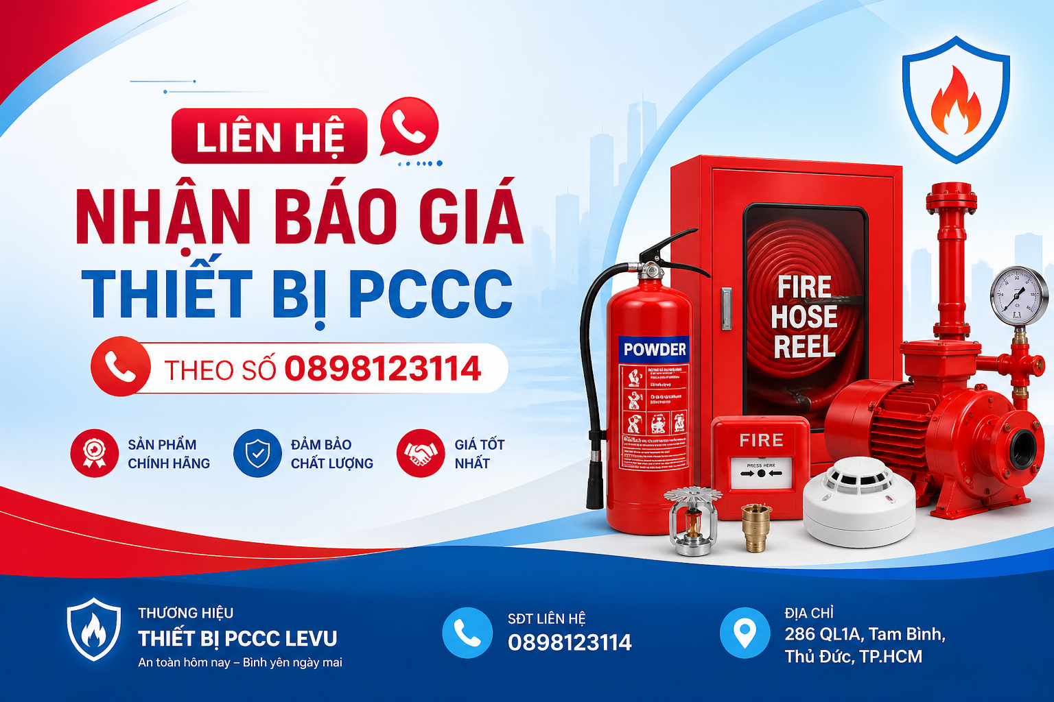 Liên hệ nhận báo giá thiết bị PCCC theo số 0898123114