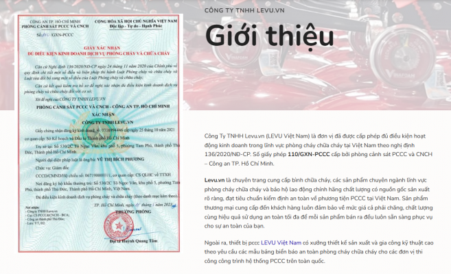 Thiết bị PCCC LEVU là ai?