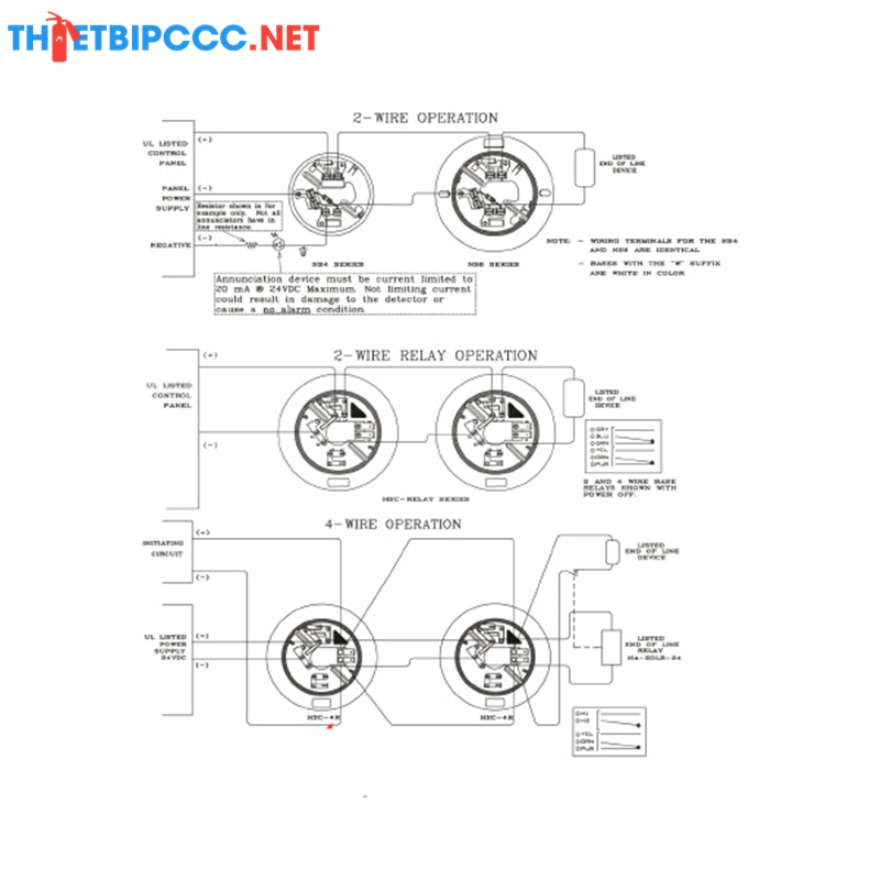 Đầu báo khói Hochiki 24V DC SOC-24VN manual